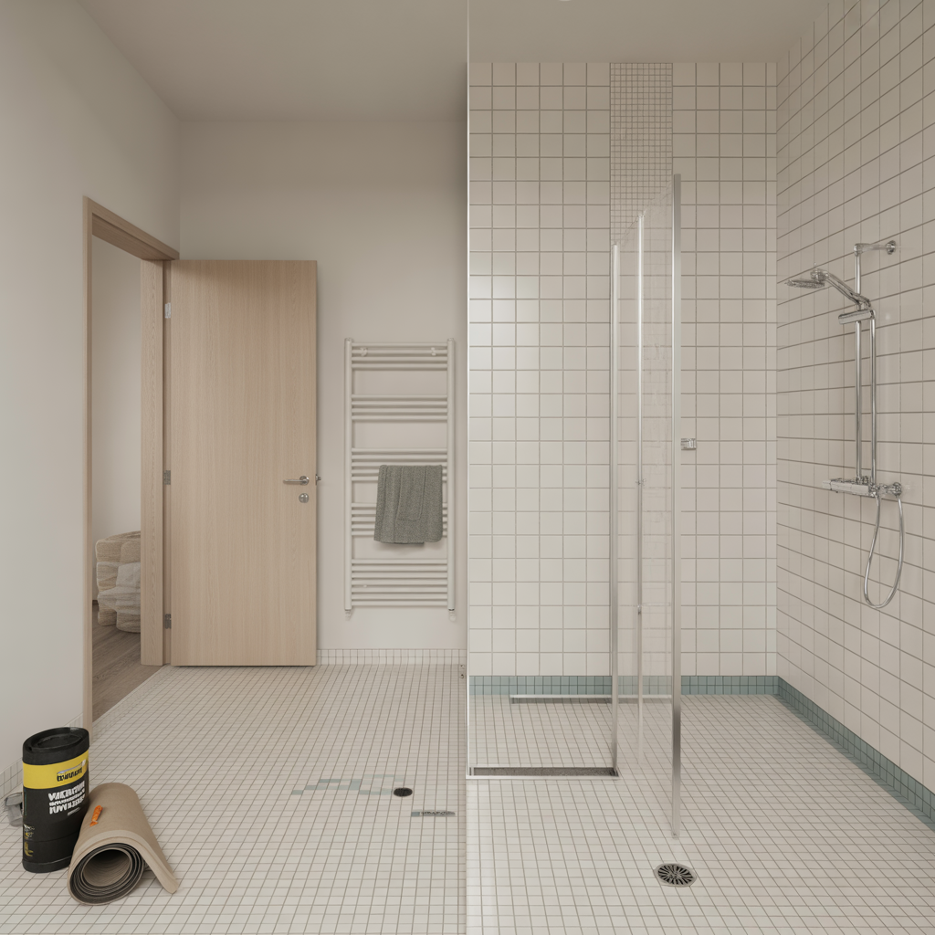 kakel eller vatrumsmatta i badrum jamforelse av kostnad och