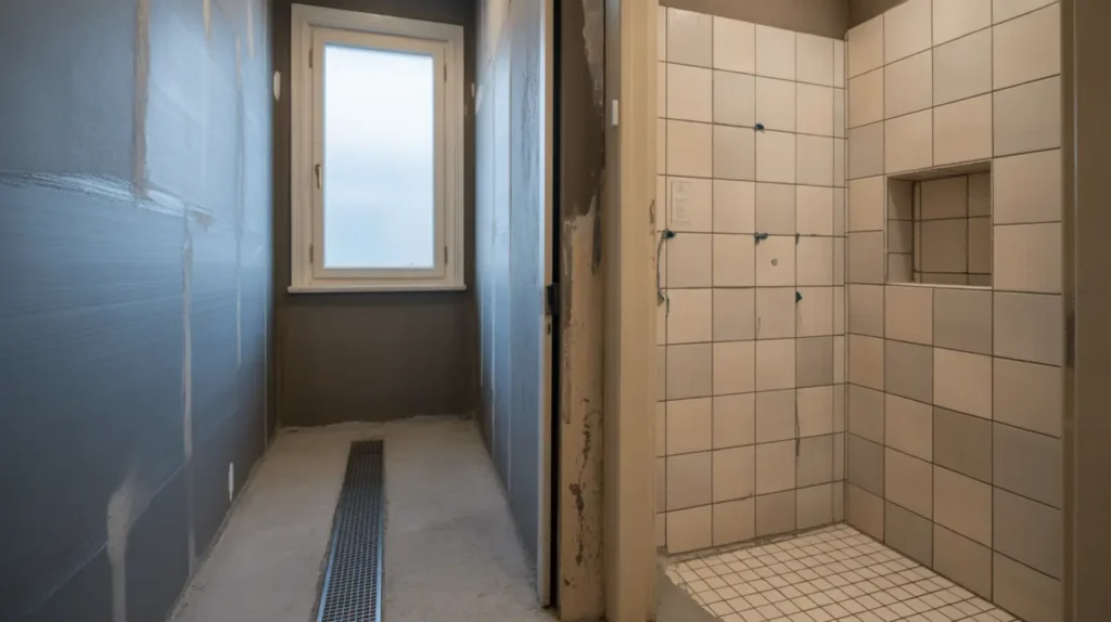 t tskikt och platts ttning i badrum med storformatkakel i s dermalm stockholm